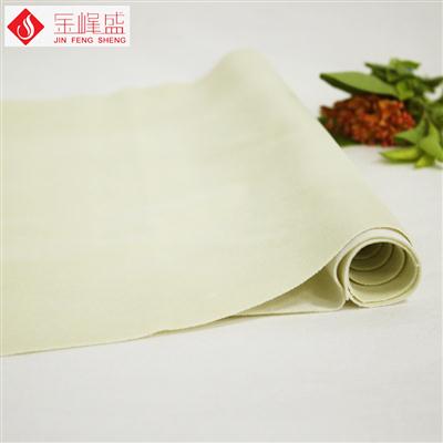 米黃色棉布底長毛植絨布（F04.C1.0908)